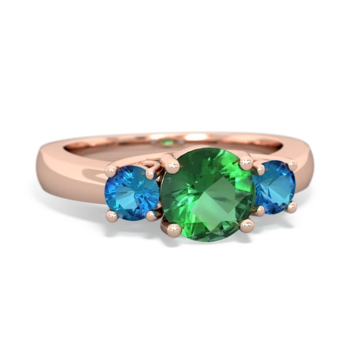 lab emerald-london topaz timeless ring