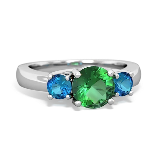 lab emerald-london topaz timeless ring