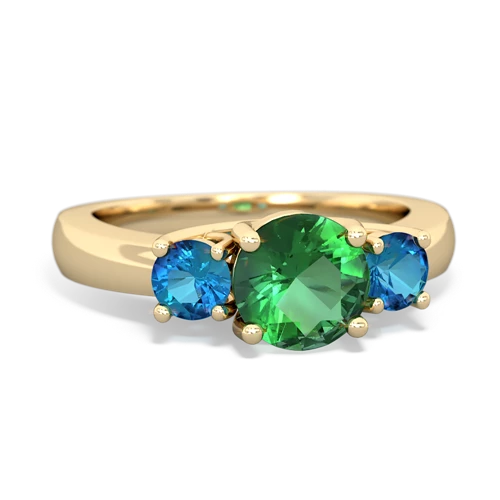 lab emerald-london topaz timeless ring