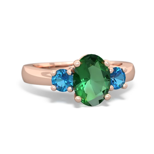 lab emerald-london topaz timeless ring