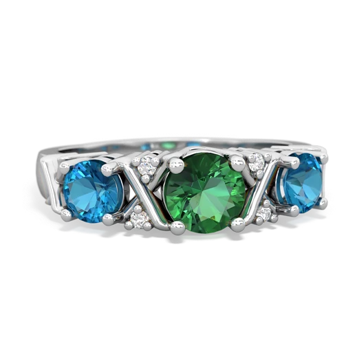 lab emerald-london topaz timeless ring