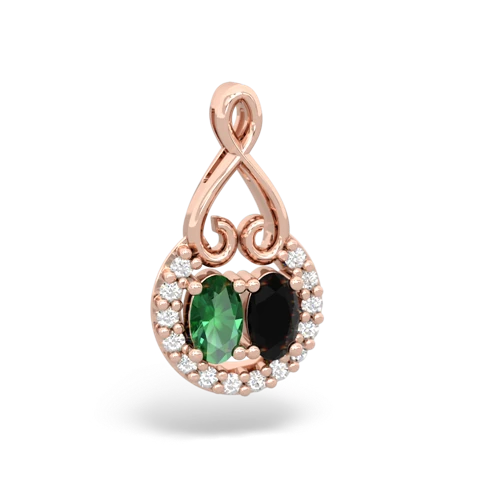 lab emerald-onyx love nest pendant