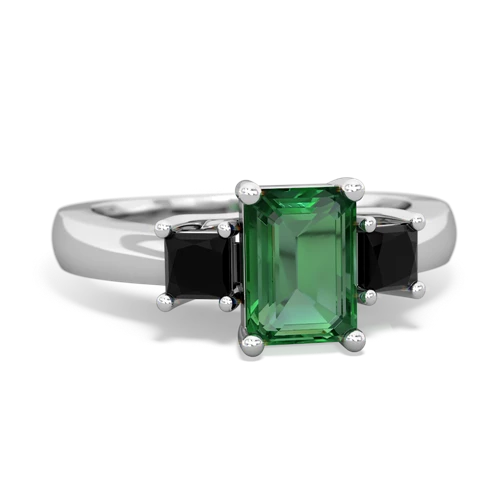lab emerald-onyx timeless ring