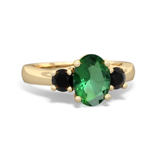 lab emerald-onyx timeless ring