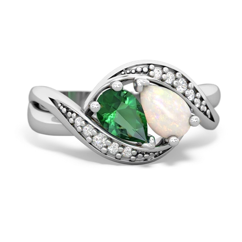 lab emerald-opal keepsake curls ring
