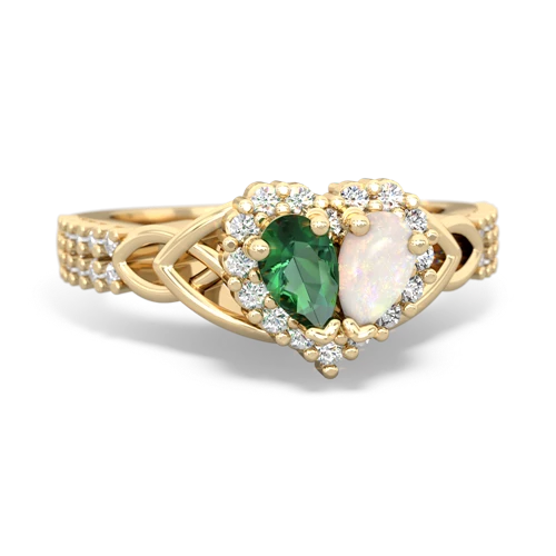 lab emerald-opal keepsake engagement ring