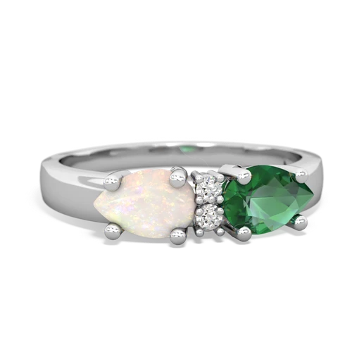 lab emerald-opal timeless ring