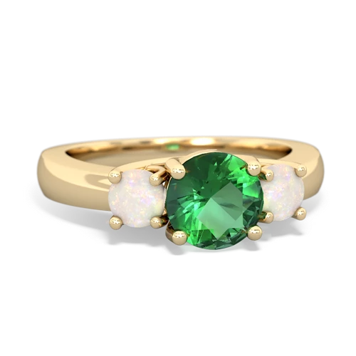 lab emerald-opal timeless ring