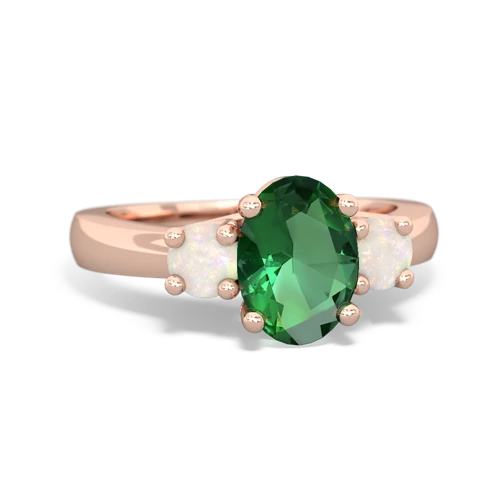 lab emerald-opal timeless ring