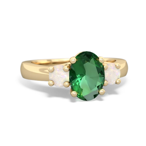 lab emerald-opal timeless ring