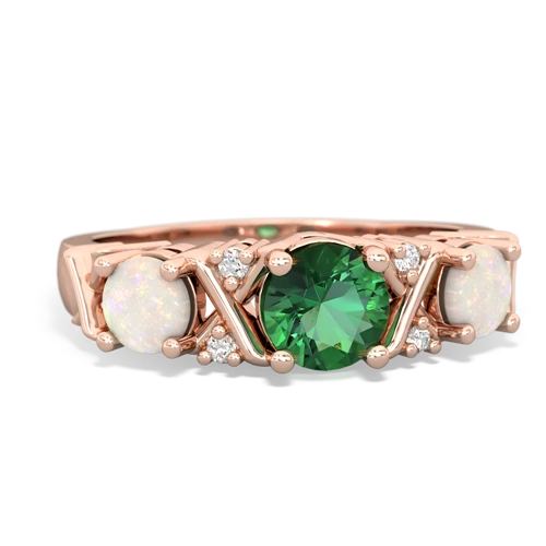 lab emerald-opal timeless ring