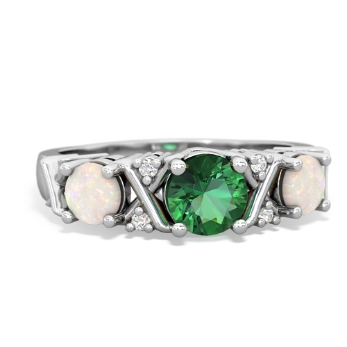 lab emerald-opal timeless ring