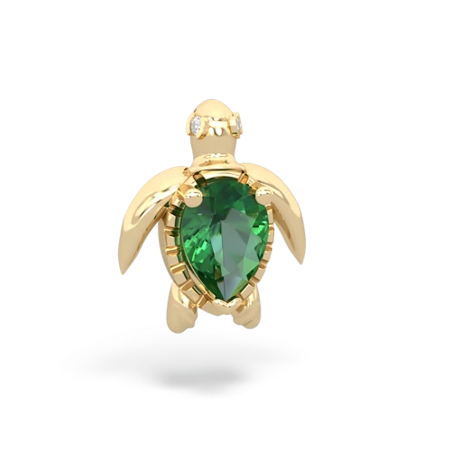 lab emerald animals pendant