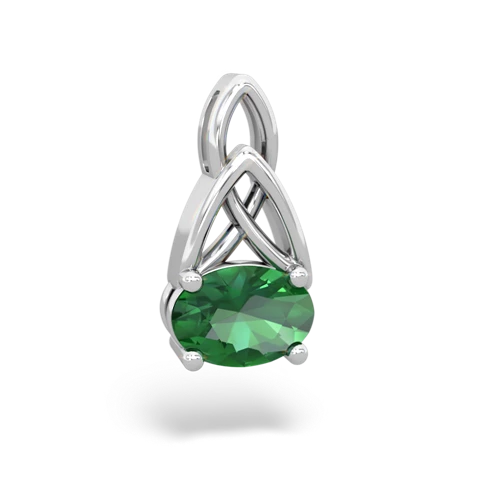 lab emerald filligree pendant