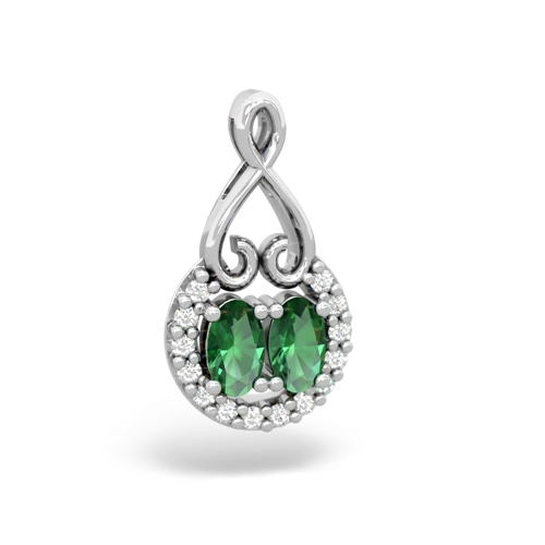 lab emerald love nest pendant
