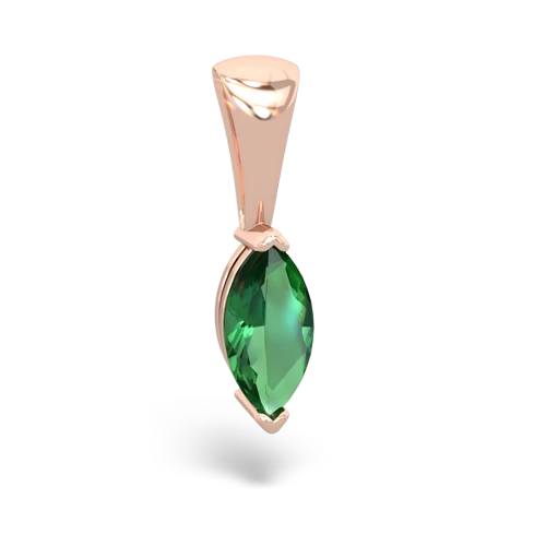 lab emerald marquise pendant