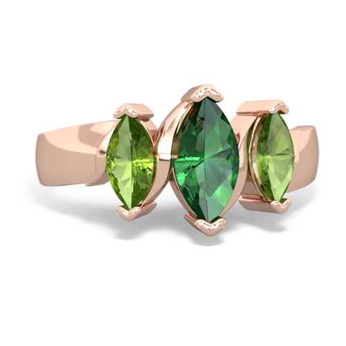 lab emerald-peridot keepsake ring