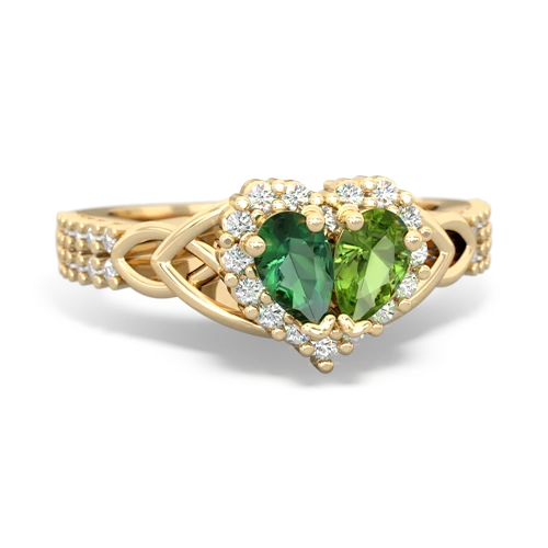 lab emerald-peridot keepsake engagement ring