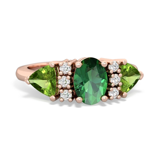 lab emerald-peridot timeless ring