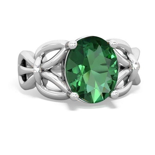 Lab Emerald Celtic Knot Lab Created Emerald ring Ring