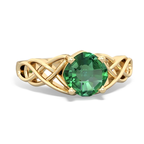 Lab Emerald Celtic Knot Lab Created Emerald ring Ring