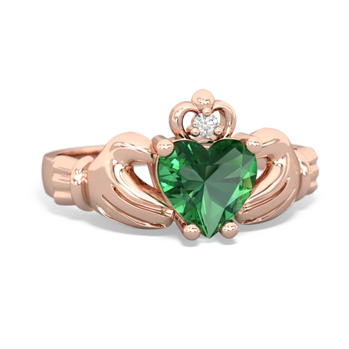 Lab Emerald Claddagh Lab Created Emerald ring Ring