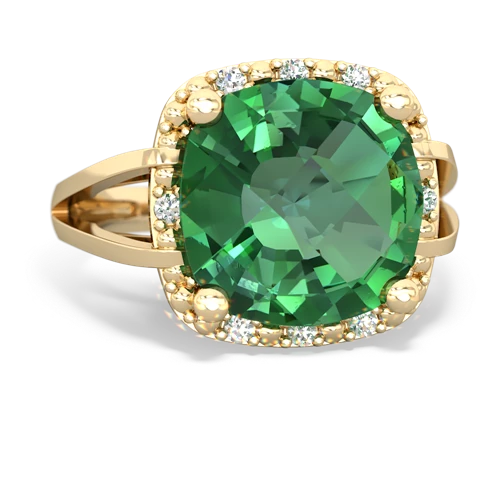 lab emerald cocktail ring