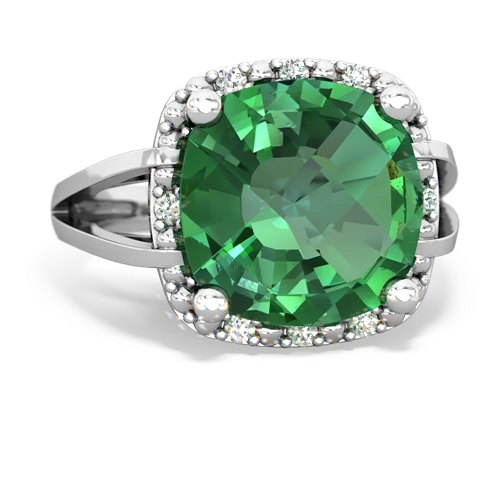 lab emerald cocktail ring