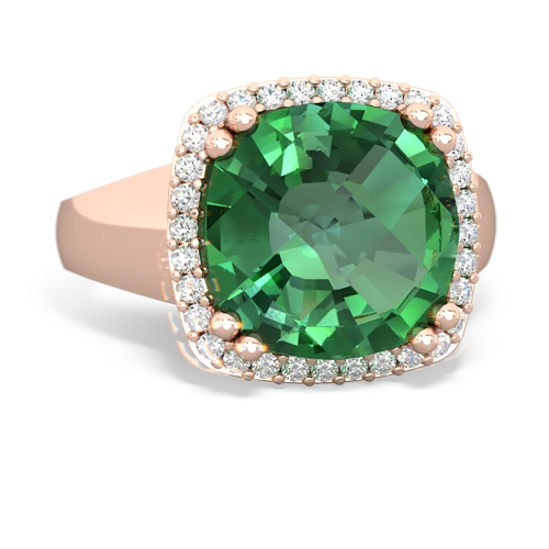 lab emerald cocktail ring