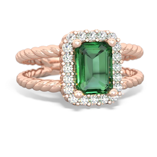 lab emerald couture ring