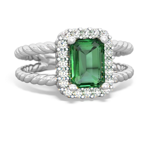 lab emerald couture ring