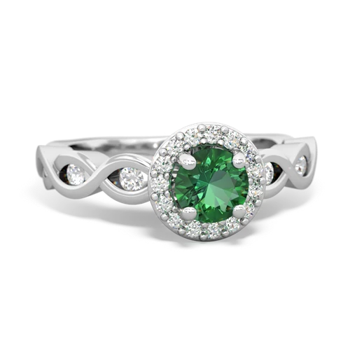 Lab Emerald Infinity Engagement Lab Created Emerald ring Ring