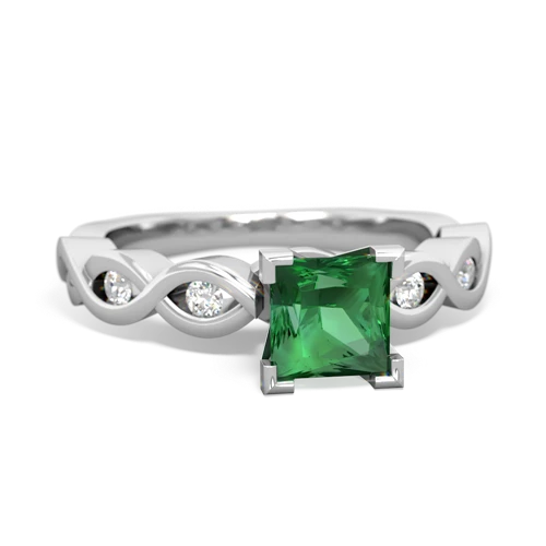 Lab Emerald Infinity Engagement Lab Created Emerald ring Ring