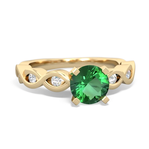 Lab Emerald Infinity Engagement Lab Created Emerald ring Ring