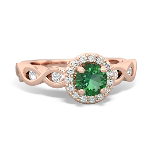 lab emerald engagement ring