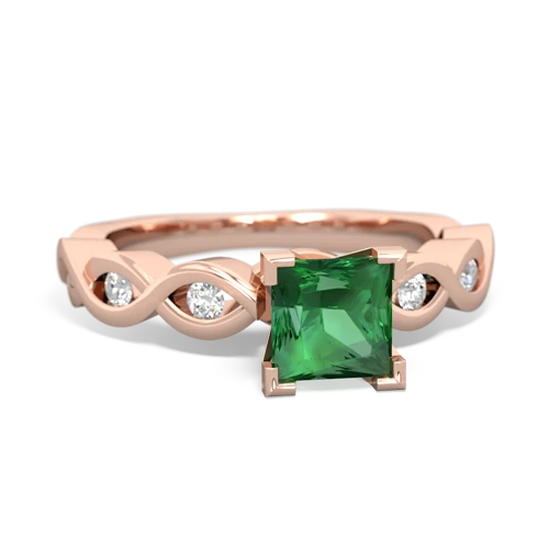 lab emerald engagement ring