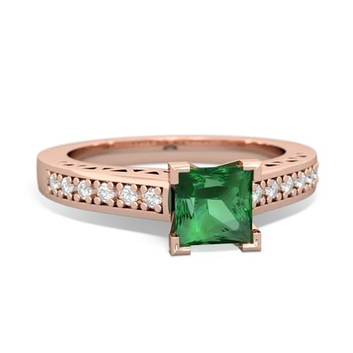 Lab Emerald Art Deco Lab Created Emerald ring Ring