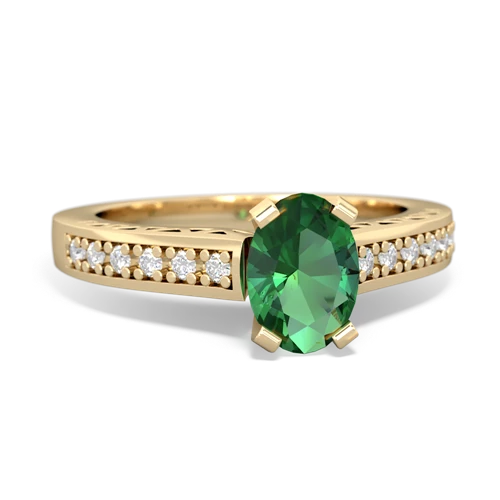 Lab Emerald Art Deco Lab Created Emerald ring Ring