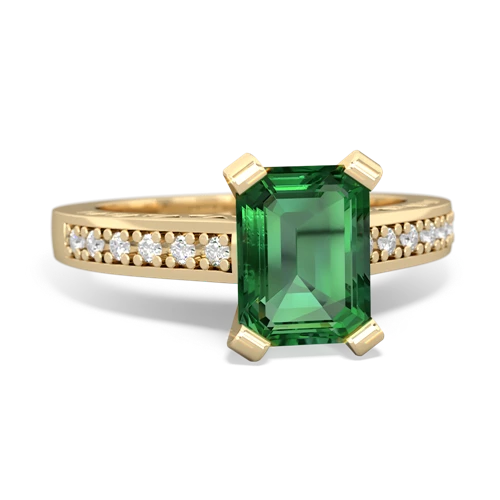 Lab Emerald Art Deco Lab Created Emerald ring Ring