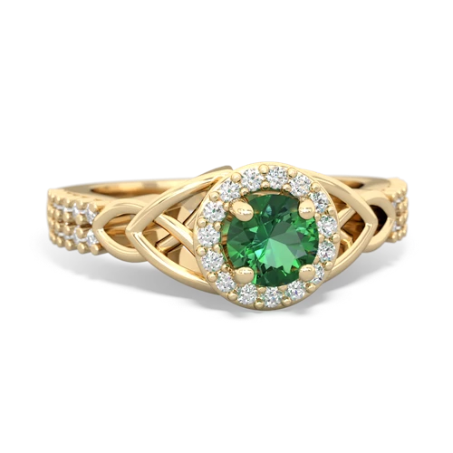 lab emerald engagement ring