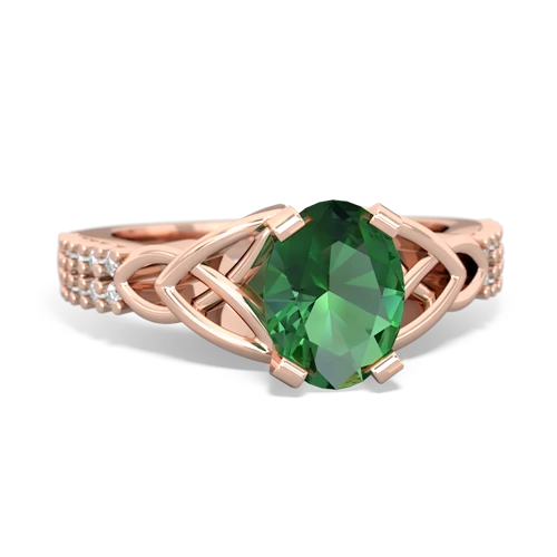 lab emerald engagement ring 2644r 8vl rose gold