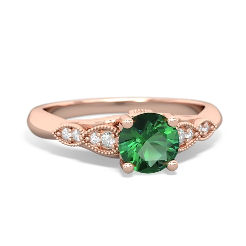 Lab Emerald Antique Elegance Lab Created Emerald ring Ring