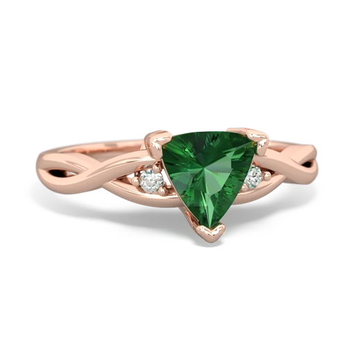 lab emerald filligree ring