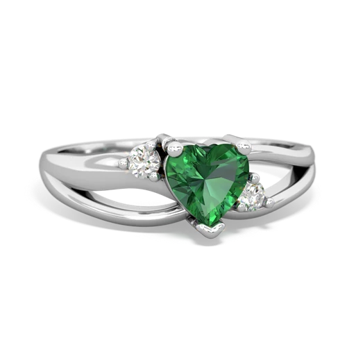 lab emerald filligree ring