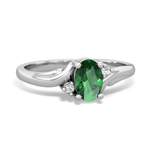 lab emerald filligree ring