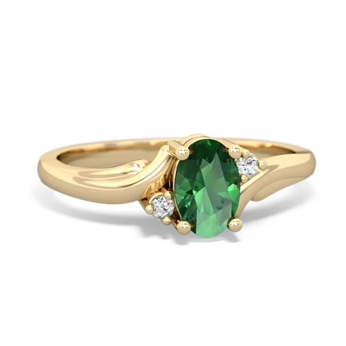 lab emerald filligree ring