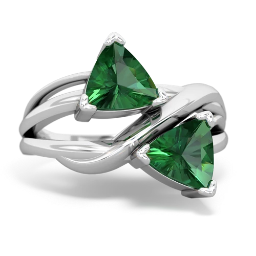 lab emerald filligree ring