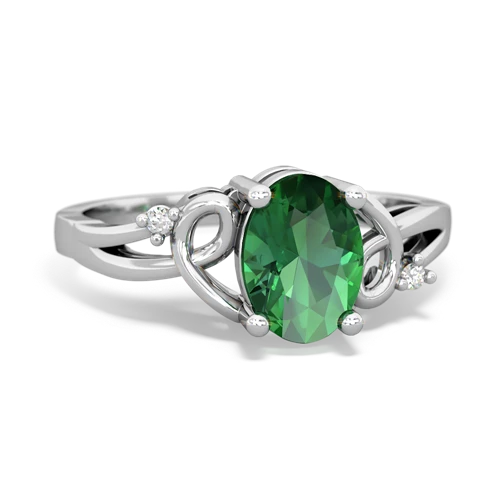 lab emerald filligree ring