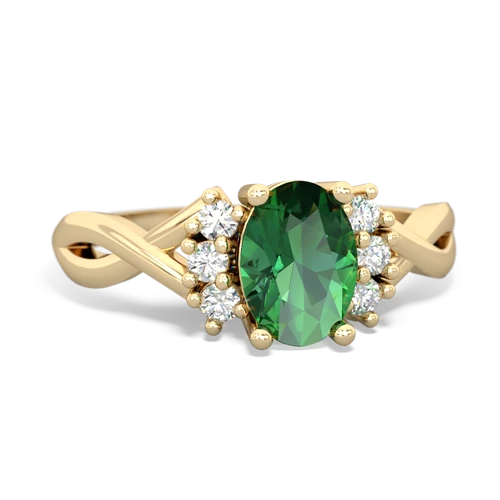 lab emerald filligree ring