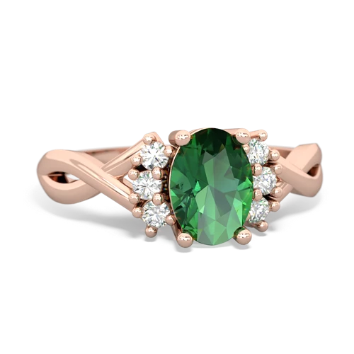 lab emerald filligree ring